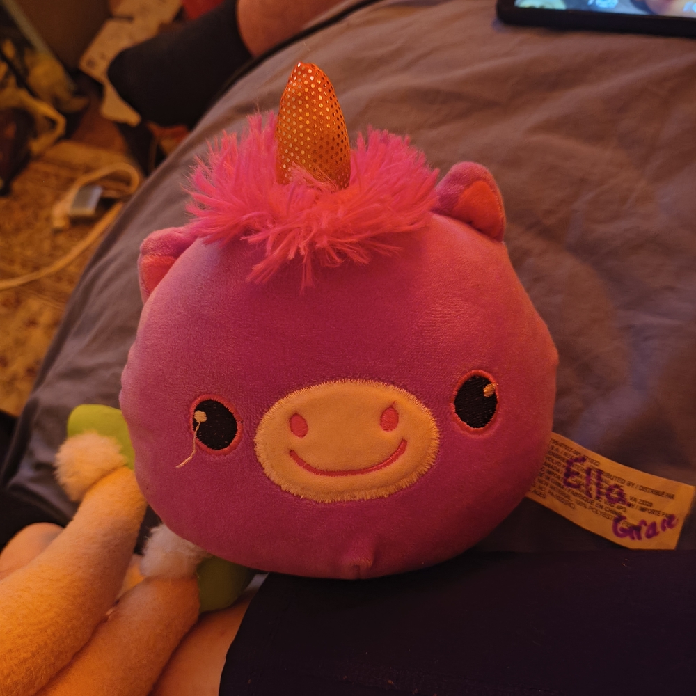 Pink Unicorn Pig Squishmallow